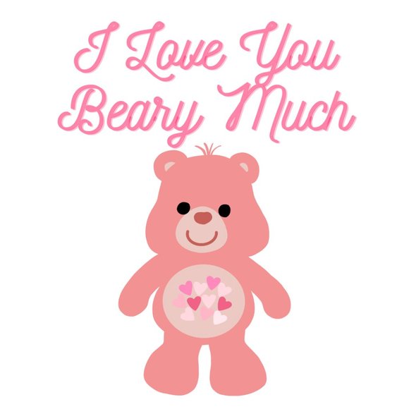 Nostalgia Valentine's Day Gift "I Love You Beary Much" Wall Art - Picture 2 of 2